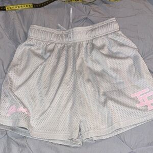 Inaka Power Light Gray and Pink Women's Athletic Shorts medium LiKe New